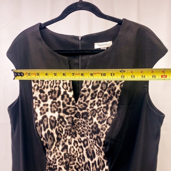 Women's Illusion Dress Sexy Leopard Print Classic Sheath Dress Barn Outfit Lady - Picture 7 of 13